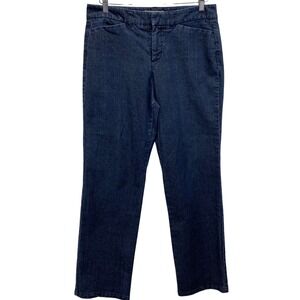 Khakis & Co Women's Size 10 Dark Wash Denim Stretch Bootcut Trousers Style 82150